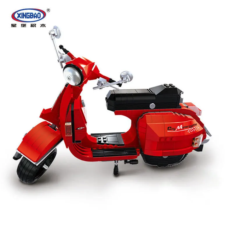 2 вида цветов XingBao оригинальные креативные классические строительные блоки Vespa Moto