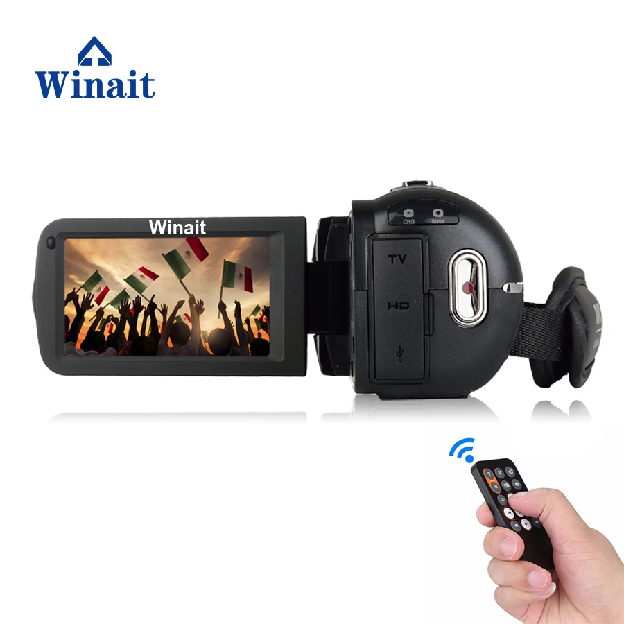 

WINAIT HDVZ80 FULL HD 1080p digital video camcorder with 3.0'' touch display and 120x digiatal zoom free shipping