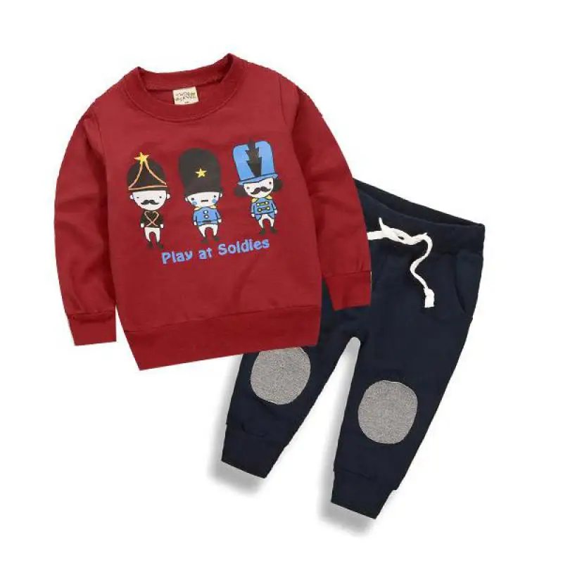 

Casual Korean Boys Girls Sweatshirts Set Cartoon Cars Patterned Cotton Round Neck Long Sleeve Tops Elasticated Pants Long Pants