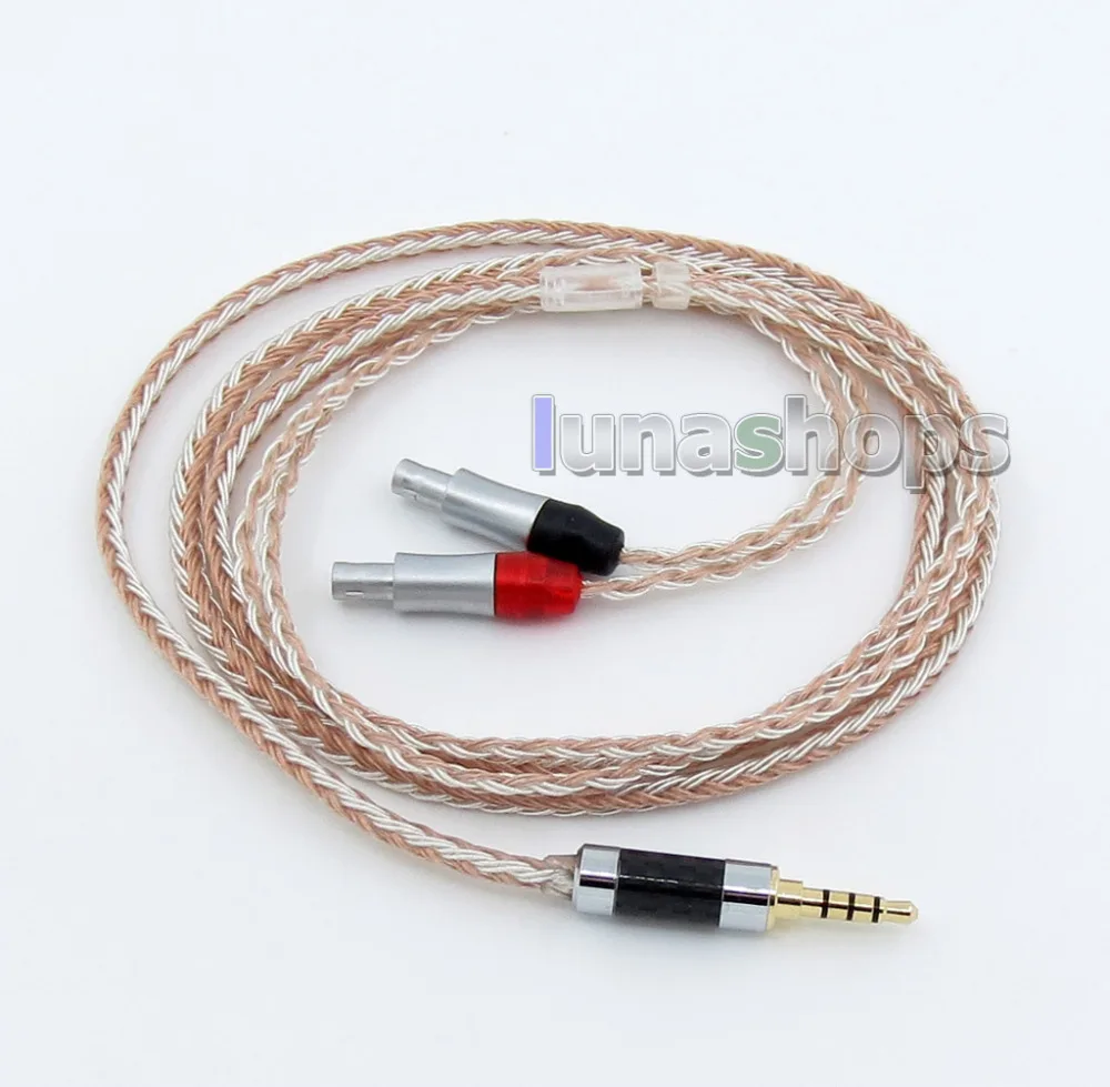 

LN005843 3.5mm 4pole TRRS Re-Zero Balanced 16 Core OCC Silver Earphone Cable For Sennheiser HD800 HD820s HD800s HD820 d1000
