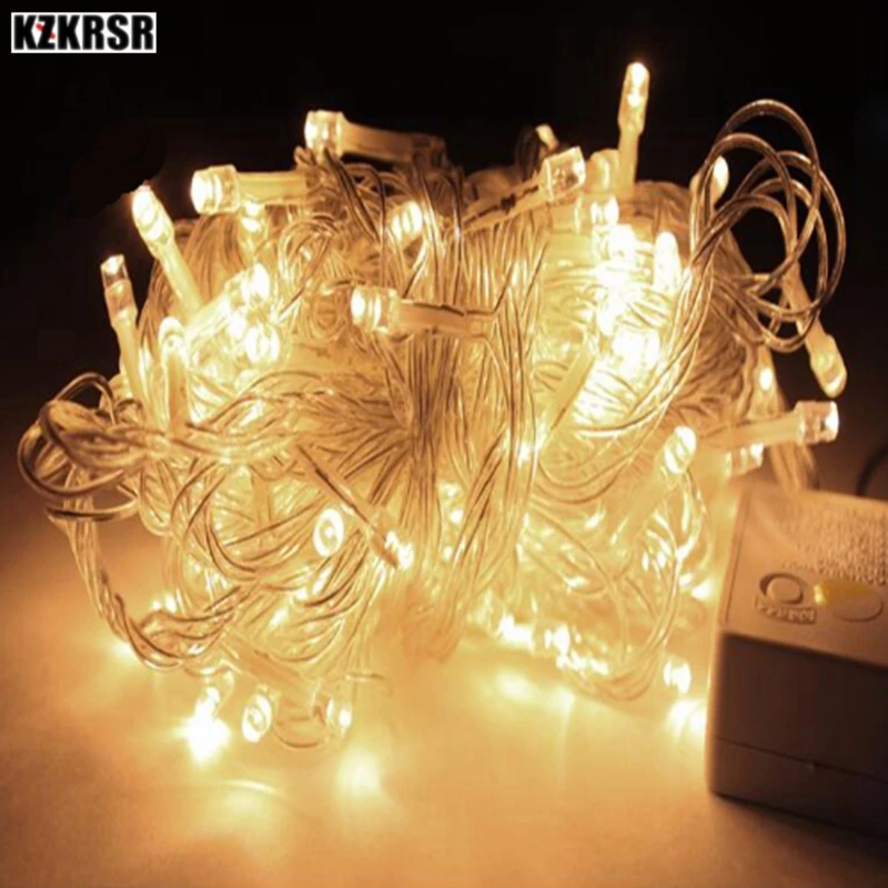 

KZKRSR Fairy LED String Lights Waterproof 20M AC 220V /110V LED Christmas Tree Lamp Holiday Decoration Indoor Outdoor Lighting
