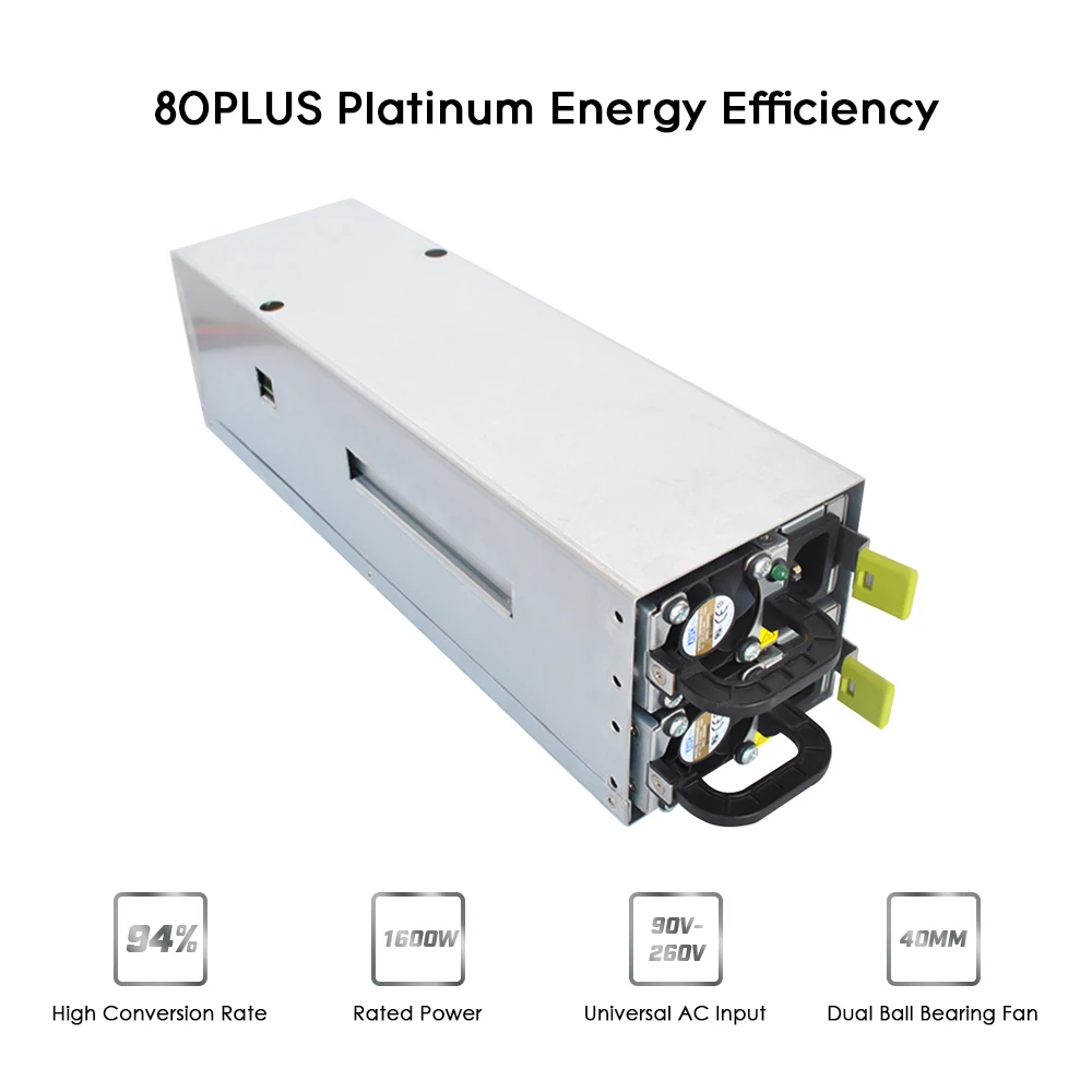 

1600W Switching Power Supply 94% High Efficiency for Ethereum S9 S7 L3 Rig Mining 90-260V graphics card motherboard bitcoin PC