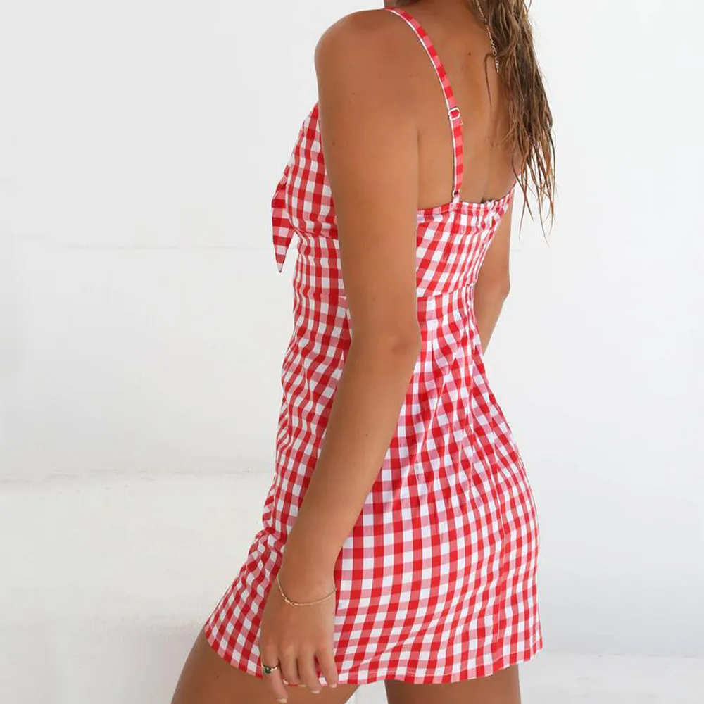 Feitong женский сарафан Sexy2018Casual без рукавов Camisole модное сексуальное платье дамы