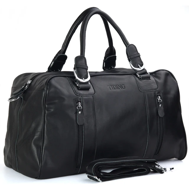 Tiding Brand New Duffle Bag Men Genuine Leather Travel Weekender Tiding Brand New Duffle Bag Men Genuine Leather Travel Weekender Bags Casual Style Weekend Overnight