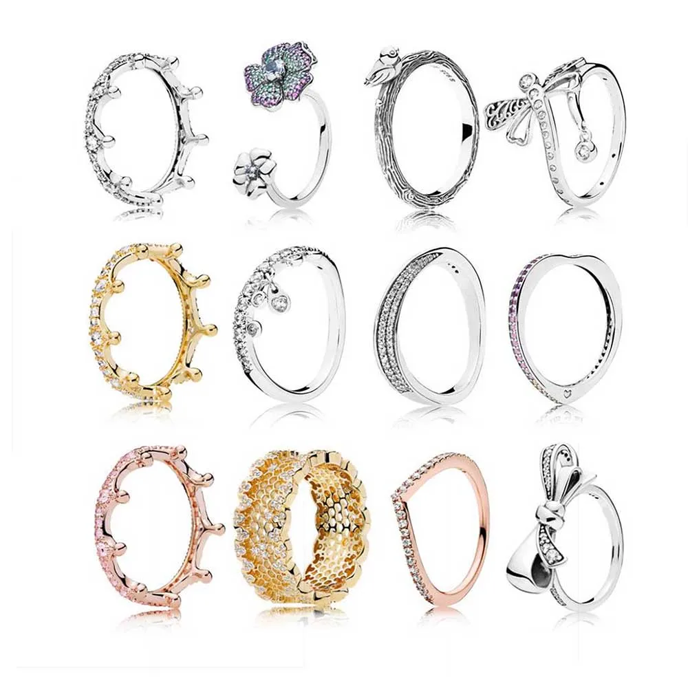 

Engagement Wedding Ring Set Real 925 Sterling Silver Rings For Fashion Women Band Wedding Rings Promise Rings Bridal Jewelry