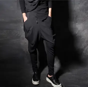 

fashion Culottes male foot pants men bloomers loose large crotch pants trousers nightclub show pant stylist costumes !