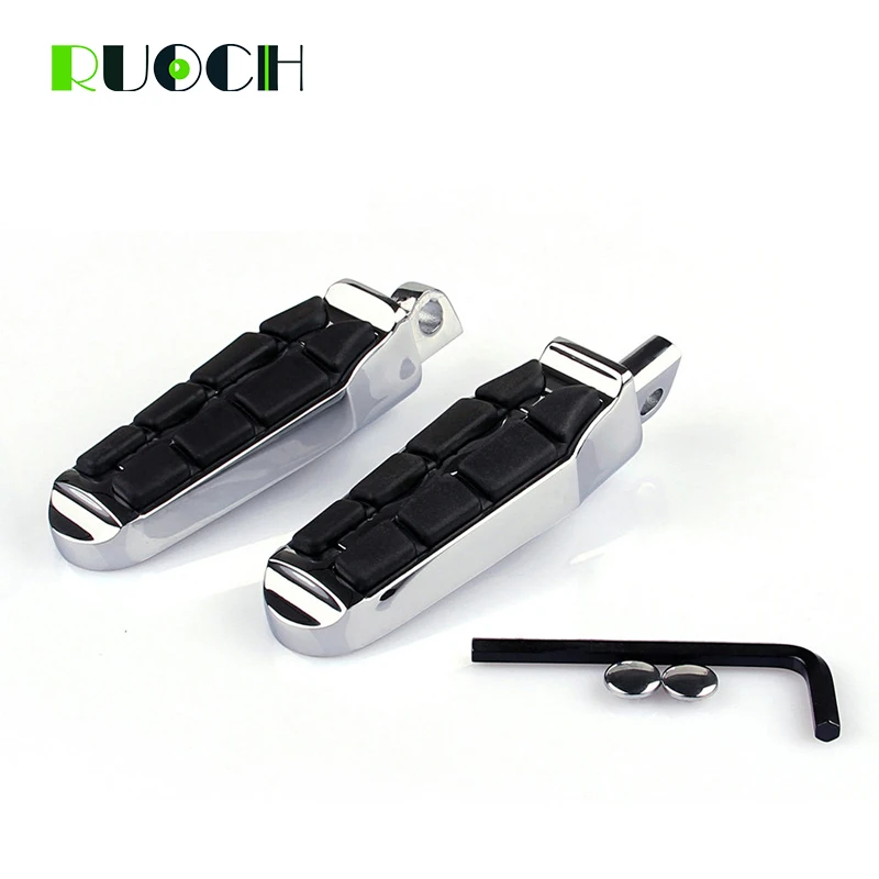 

Black Rubber Billet Rear Front Foot Pegs Footrest For Harley Dyna Road King Sportster XL Electra Glide Fatboy Softail Low Glide