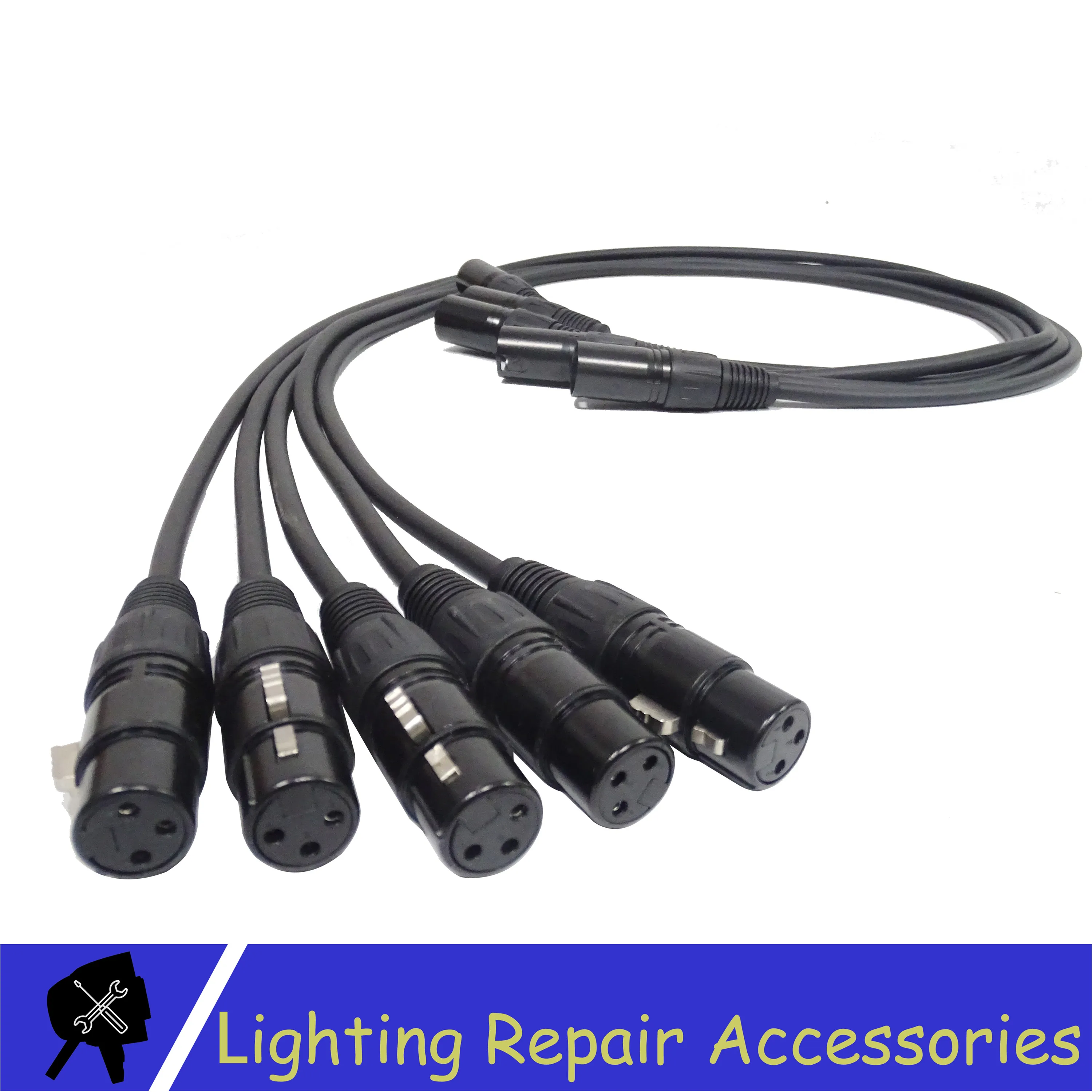 5 шт./лот 3 PIN DMX сигнальная линия 1 м-20 м черный разъем DMX кабель используется для DMX512 контроллер Led Par сценические огни