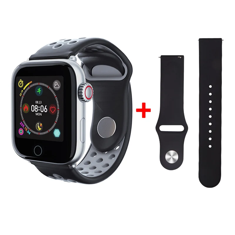 Смарт-часы мужские водонепроницаемые Смарт-часы с монитором сердечного ритма кровяное давление фитнес-браслет для iPhone iOS Android часы - Цвет: Gray Silicone Band
