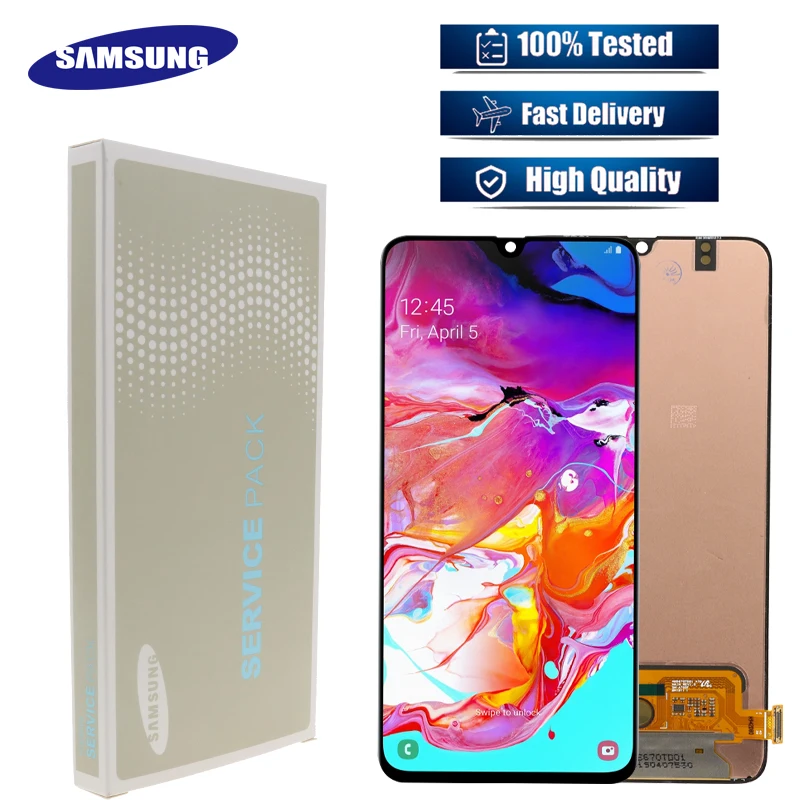 6," AMOLED A70 lcd для samsung galaxy A70 A705 A705F SM-A705F дисплей кодирующий преобразователь сенсорного экрана в сборе Замена