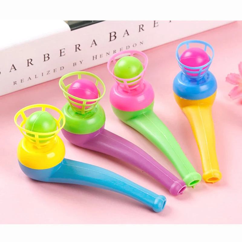 

Plastic Blow Pipe Ball Juggling Pinata Interactive Rubber Balls Funny Outdoor Games Toys for Kids