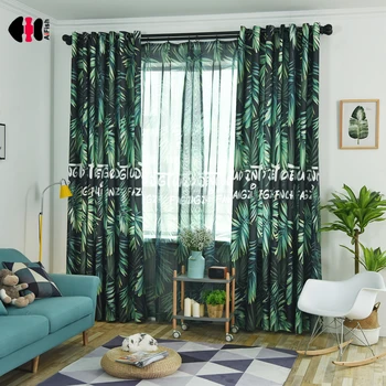 

Rainforest Digital Printing Curtains Pastoral Blackout Bedroom Balcony Wedding French Window Drapes Panel 2018 Winter WP028C