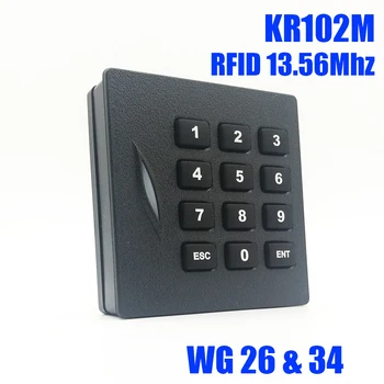 

keypad MF1 Card reader with Wiegand 26 34 bit / 13.56Mhz Proximity Card Reader,RFID Card Reader KR102M