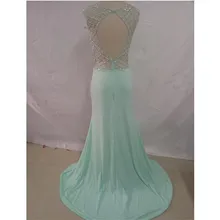 Sexy glamorous Bodice Mermaid evening dress 2017 Beading SleevelessVelour Evening Gowns Vestido De Festa Longo Formal Dress