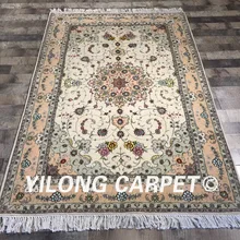 Yilong 4'x6' персидском стиле Прочный ручной работы зеленый цвет foloral Восточный ковер шерстяной ковер hotel(WY2095S4x6