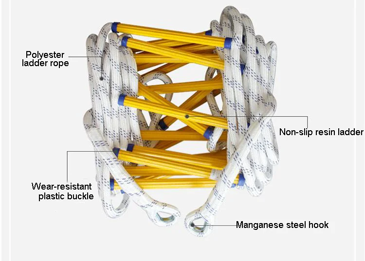 5M Fire Escape Ladder Rescue Rope Emergency Work Safety Response Fire Rescue Self-rescue Rock Climbing Escape Tree (5)
