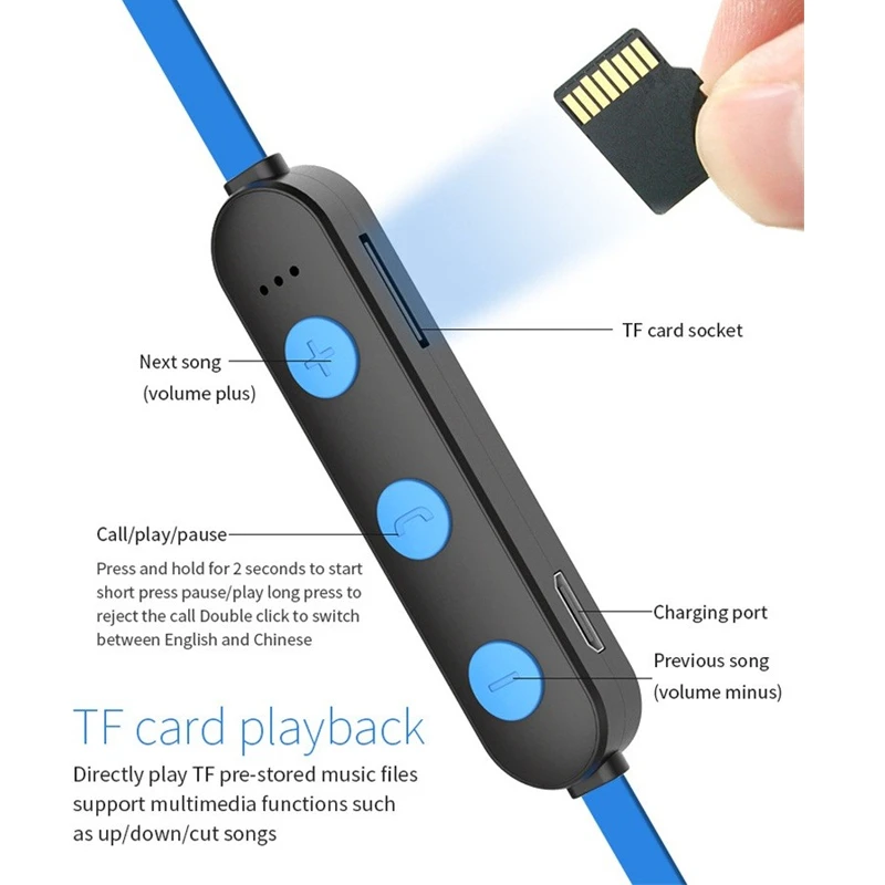 Беспроводные Bluetooth наушники iBesi XT22 5 0 поддержка TF карты Спортивная гарнитура