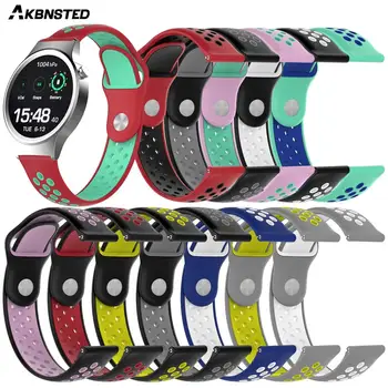 

AKBNSTED 18mm Double Color Replacement Silicone Strap For Huawei Watch1/ Honor S1/ Fit Watch Band For Fossil Gen 4 Q Venture HR