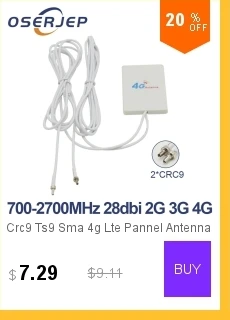 700-2600 МГц 3g 4g Lte внешняя панель усилителя антенна 4G LTE mimo 2x2 CRC9/TS9/SMA разъем+ 2 м для 3g 4g роутера 4g wifi мобильного