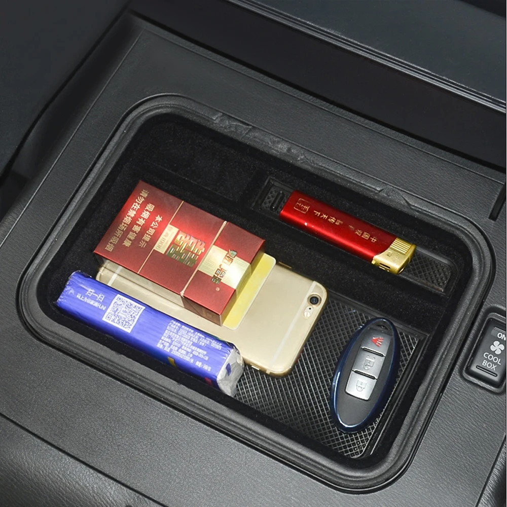 

For Nissan Patrol Y62 Infiniti QX80 2010-2018 with Cool Box Central Armrest Storage Box Container Tray Accessories Car Styling