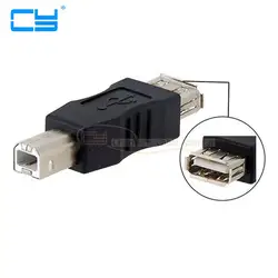 USB 2.0 Тип Женский USB Тип B Мужской USB-B принтер, сканер адаптер Черный