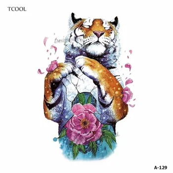 

HXMAN Zebra Temporary Tattoo Sticker Watercolor Tattoos for Women Fashion Body Art Waterproof Hand Fake Tatoo 10.5X6cm A-129