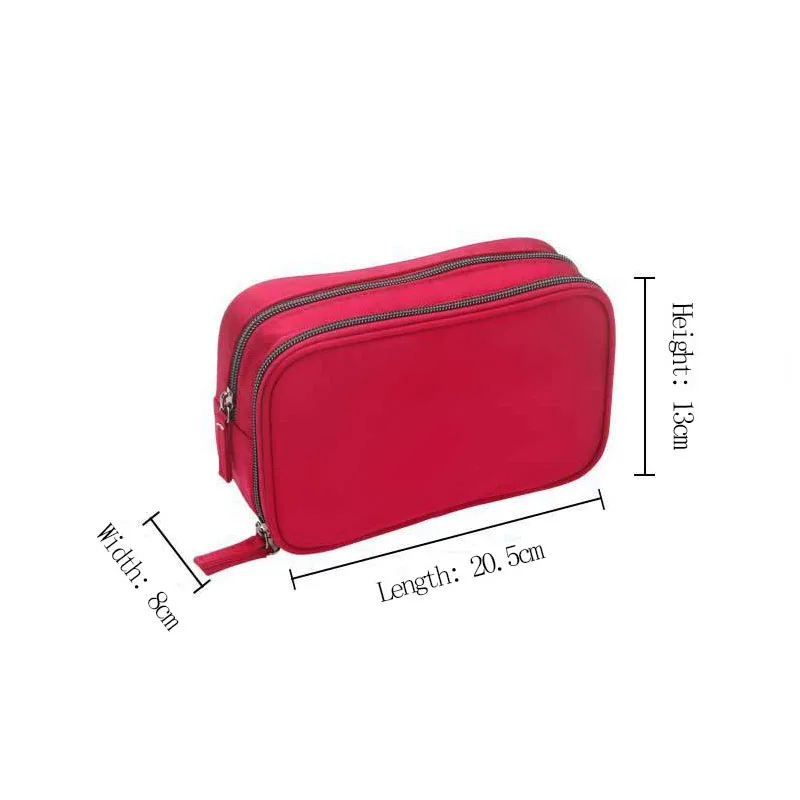 Solid color nylon layered cosmetic bag travel portable cosmetics large capacity storage bag practical Korean package Solid color nylon layered cosmetic bag travel portable cosmetics large capacity storage bag practical Korean package