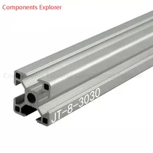 Произвольная резка 1000 мм 3030 алюминиевый экструзионный профиль, серебристого цвета