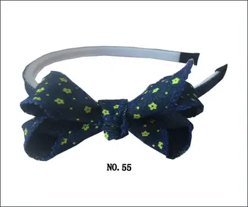 

16 BLESSING Boutique Girl Headband 4.5 - 5" ABC Hair Bow Clip 2 Styles 222 No.