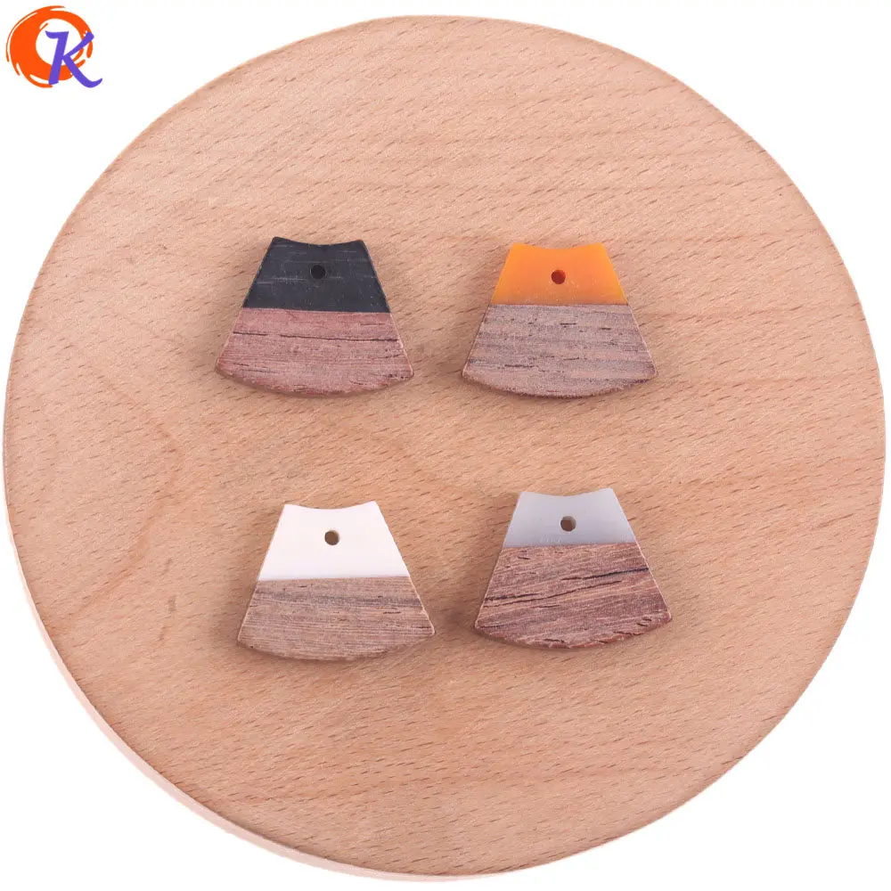 

Cordial Design 50Pcs 18*22MM Jewelry Accessories/Natural Wood/Resin/DIY Earrings Making/Sector Shape/Hand Made/Earring Findings