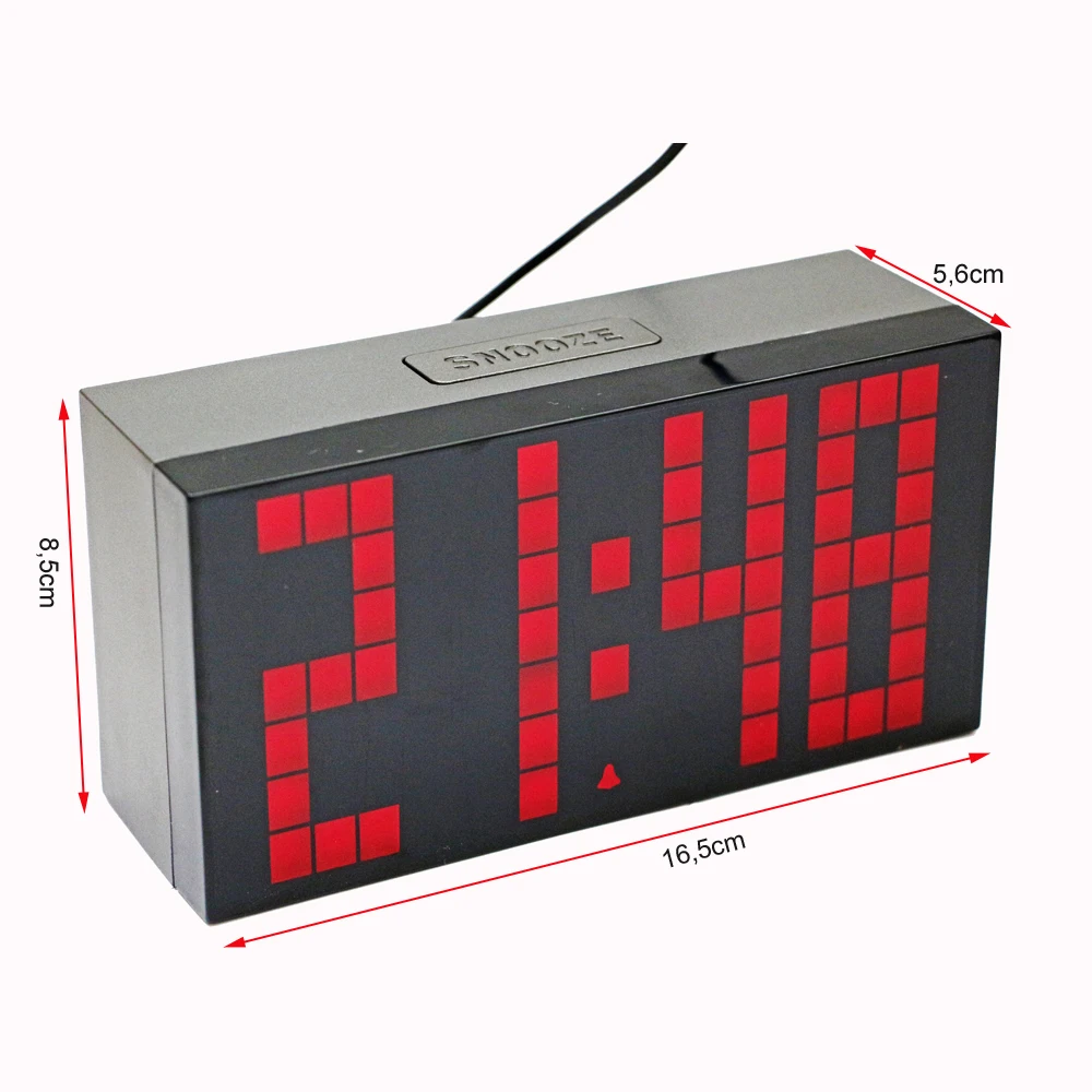 Настенная настольная Повтор светодиодный цифровой будильник большой дисплей с датой температуры Таймер обратного отсчета для гостиной дома спортзала