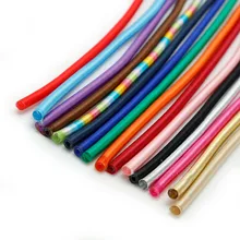 45 cm/rolka 5mm okrągły DIY Slik cord na zewnątrz i gumowy przewód wewnątrz sznurków rolka nici na akcesoria do wyrobu biżuterii