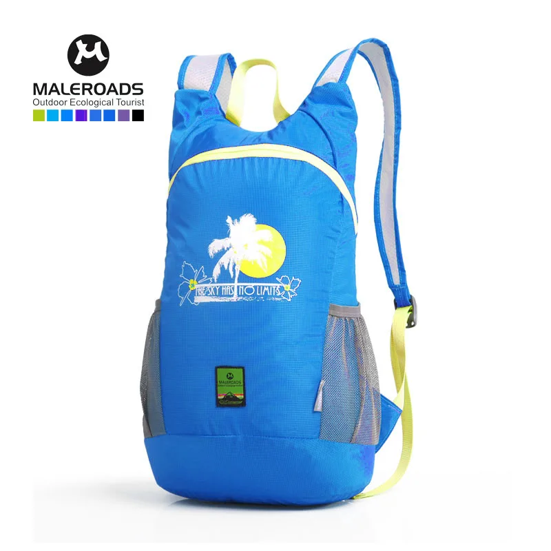 Супер-дешевый 8 цветов Maleroads ультра-легкий складной рюкзак велосипедные сумки Водонепроницаемая походная сумка 20L MLS2374 - Цвет: Blue 15L