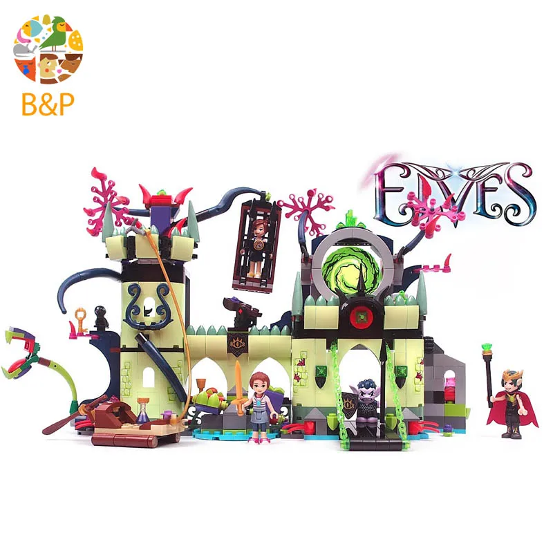 

NEW 41188 702pcs Elves Breakout from the Goblin King's Fortress Building set Blocks kids Educational Bricks toy Compatible 10699