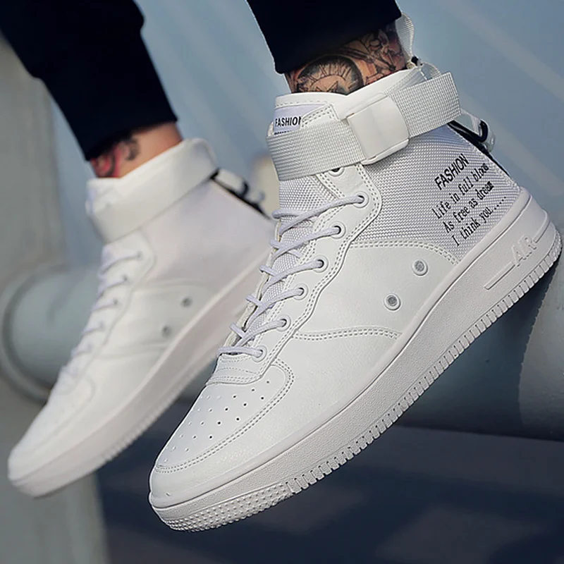 

Sneakers Men High Top Spring Shoes 2019 New Arrival Vulcanized Shoes Man Sneakers Big Size 38-46 zapatillas hombre