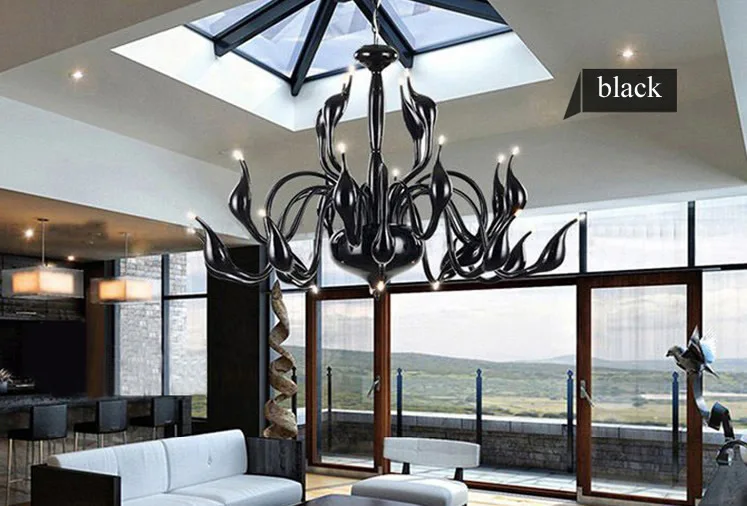 Lustres de Cristal Conduziu a Lâmpada do Teto Deco Vela Europeu Levou Cisne Decoração g4 Quarto Sala Modern Frete Grátis Art 8 Cheap Lustres
