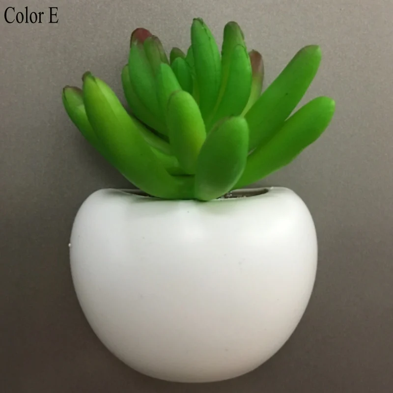 Магниты на холодильник искусственный; в горшке зеленые суккулентные растения бонсай набор поддельные ваза для цветов сувенир магнитная доска наклейки - Цвет: Оливковый
