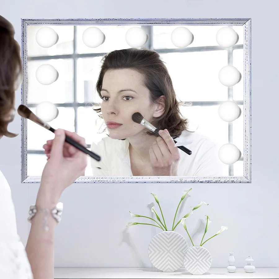 Smart Touch G50 зеркало с подсветкой для макияжа комплект с регулируемой яркостью Ванная комната зеркала с подсветкой настенный светильник 10 W 110 V-240 V Make up туалетный столик набор