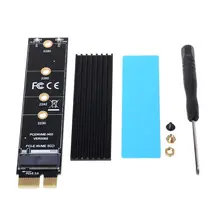 NGFF(M.2) NVME M ключ SSD для PCI-E 1X адаптер карты радиатора