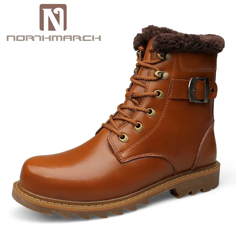 

NORTHMARCH Men's Boots Genuine Leather Fashion Brand Men's Shoes Winter Ankle Boots Men Dr Martins Bota Masculina Couro Sapatos