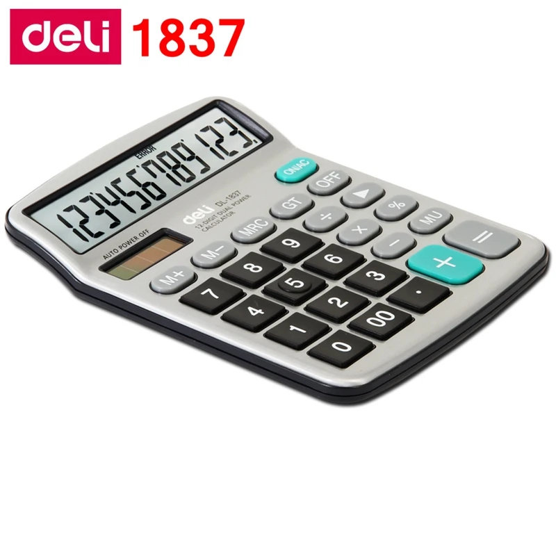 Deli Electronic Calculator Office Financial 12 Digits Real Talking