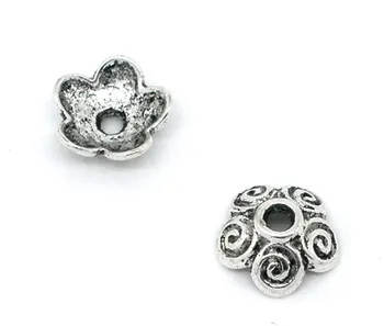 

LASPERAL 2017 New Arrivals Antique Silver Flower Shaped Bead Caps DIY Jewelry Findings Fit Beads 10x4mm 100PCs