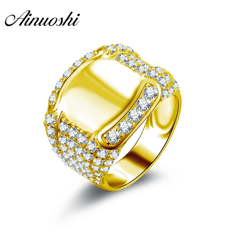 

AINUOSHI Generous Smooth Gold Ring 10K Solid Yellow Gold Band Luxury Engagement Wedding Male Jewelry 9.9g Wedding Band Men Ring