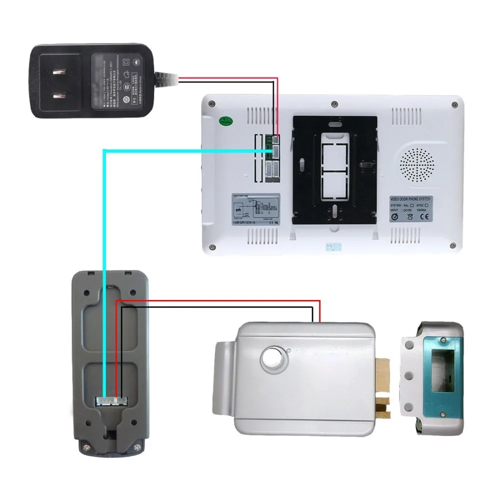 Хорошее качество IP64 Qaterproof 7 дюймов видео дверной звонок наружная камера 7 "TFT цветной экран монитор домофон контроль доступа 816FC13