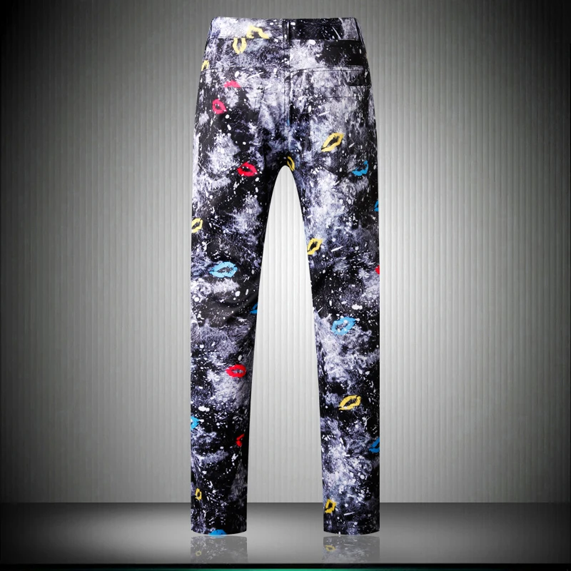 Mens Flower Pants Fashion Casual Pant Men Spring and Autumn Trousers Asia size 28 29 30 31 32 33 34 36 38