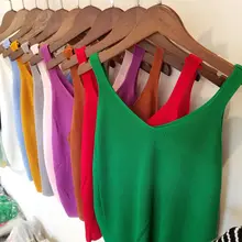 Женский Повседневный укороченный топ, женский сексуальный Вязаный топ с v-образным вырезом, открытая футболка, Повседневная рубашка, 11 цветов