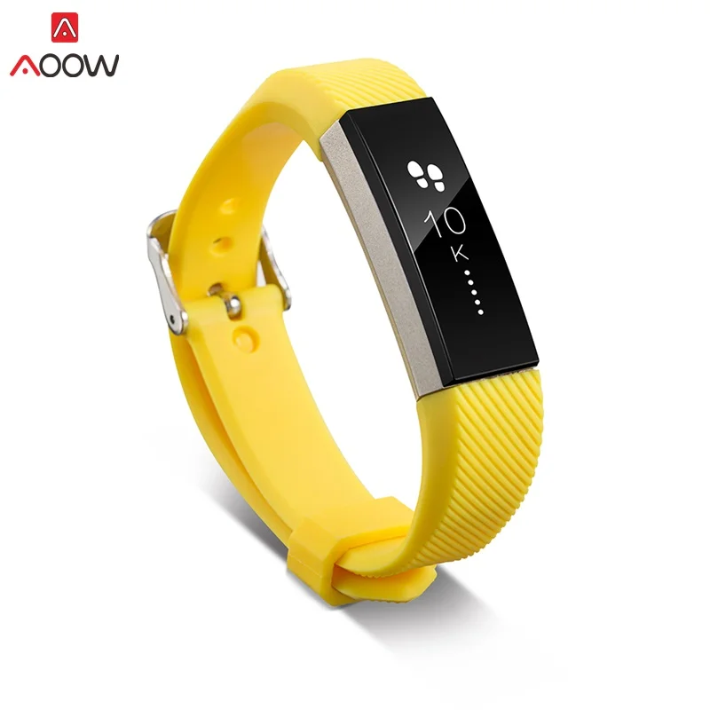 AOOW Высокое качество мягкий силиконовый регулируемый ремешок для Fitbit Alta HR Браслет ремешок браслет часы замена аксессуары