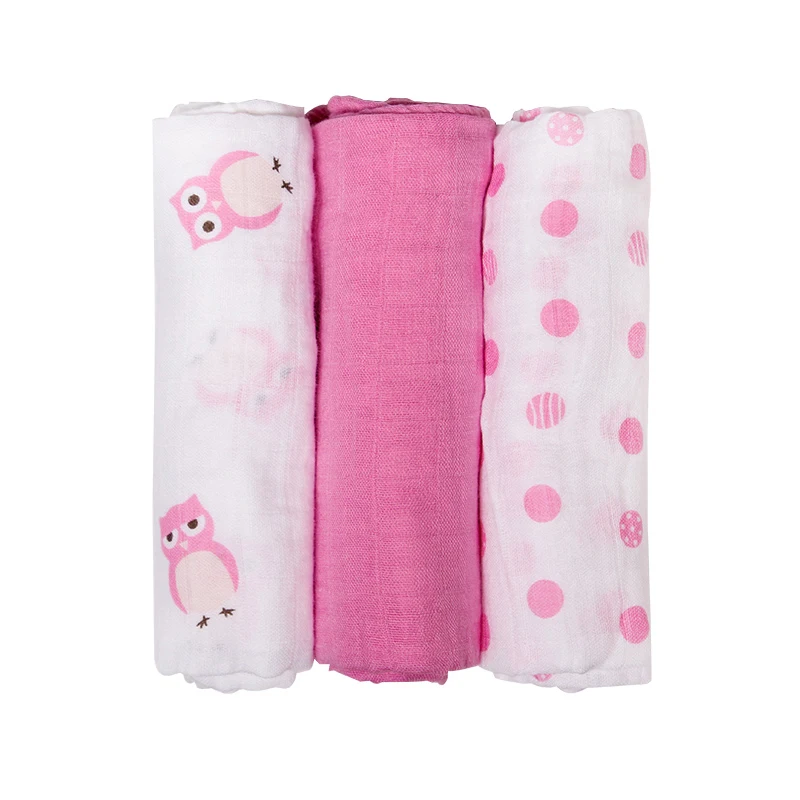 Muslin Diaper Cotton Baby Swaddle Newborn Blankets Double Layer Bath