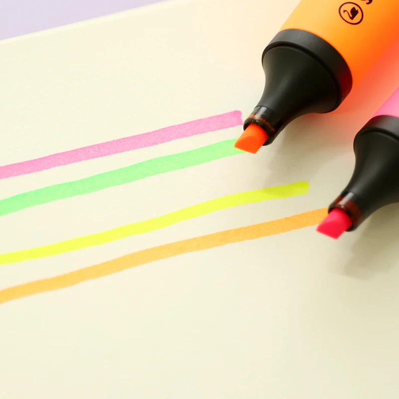 4 цвета/набор немецкая Stabilo маркерная ручка текстовый маркер зубная паста неоновая 72# косой наконечник для студентов школьные канцелярские принадлежности