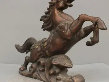 

22'' China Zodiac Pure Bronze Horse Bring Luck And Wealth bronze Statue